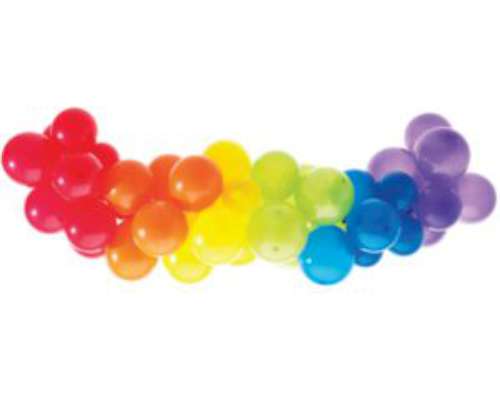 Rainbow Balloon Garland - Click Image to Close